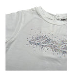 M+E' T-Shirt Girocollo Tinta Unita con Brillantini per Neonata UE1817N PANNA M+E' 