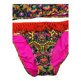 4Giveness 2-Piece Solid Color Triangle-Briefs Black Swimsuit for Girls