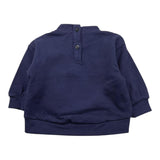 M+E' felpa tinta unita girocollo con applicazioni Blu per Neonata UE1194 BLU M+E' 