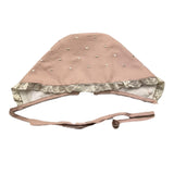 Paz Rodriguez Solid Color Hat With Pink Embroidery For Baby Girl