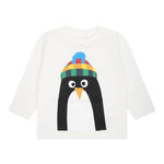 STELLA McCARTNEY shirt girocollo tinta unita con stampa pinguino Bianco per Bambino TT8610J BIANCO STELLA McCARTNEY 