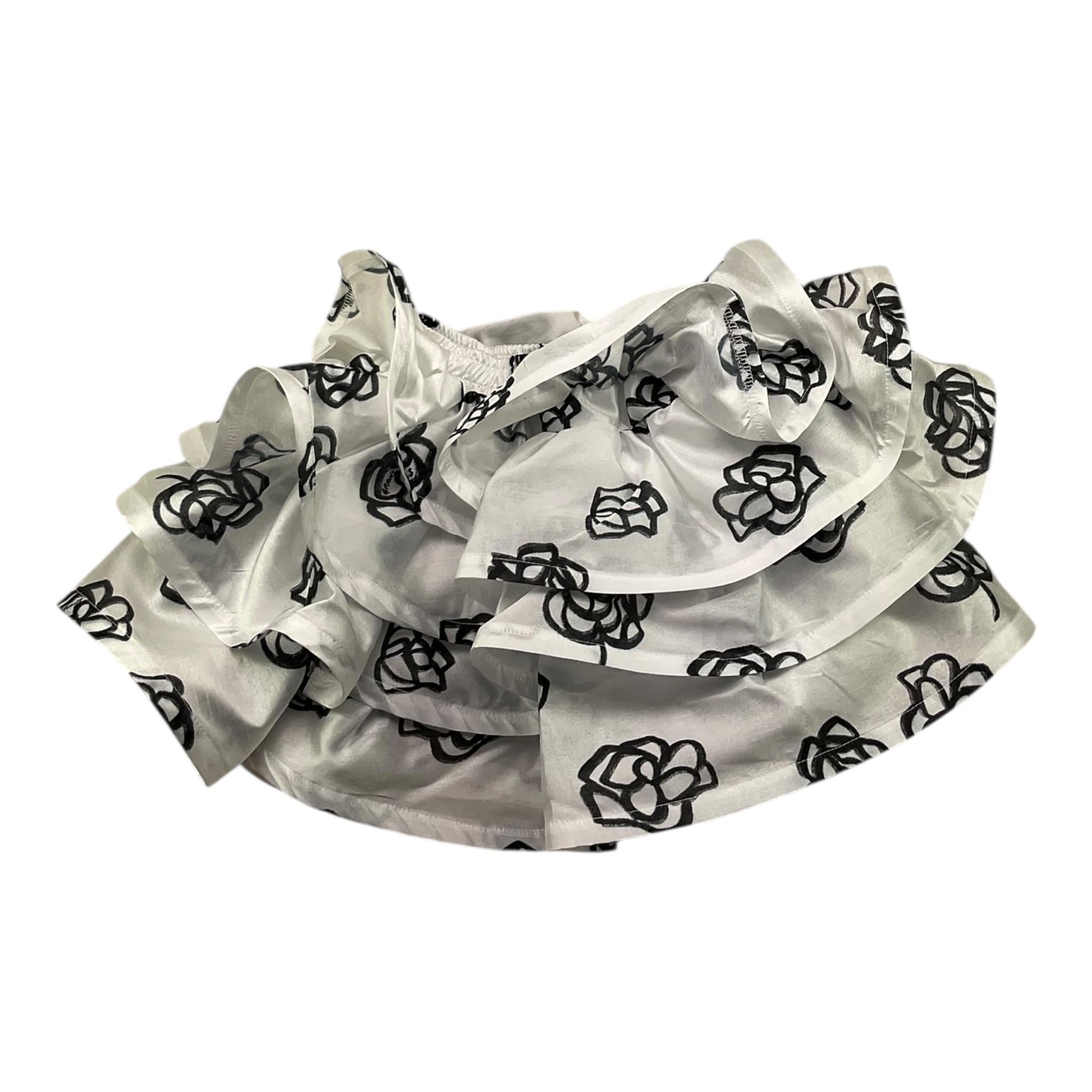 MISS GRANT gonna tinta unita cn balze e stampa fantasia Bianco per Bambina MG1132X BIANCO MISS GRANT 