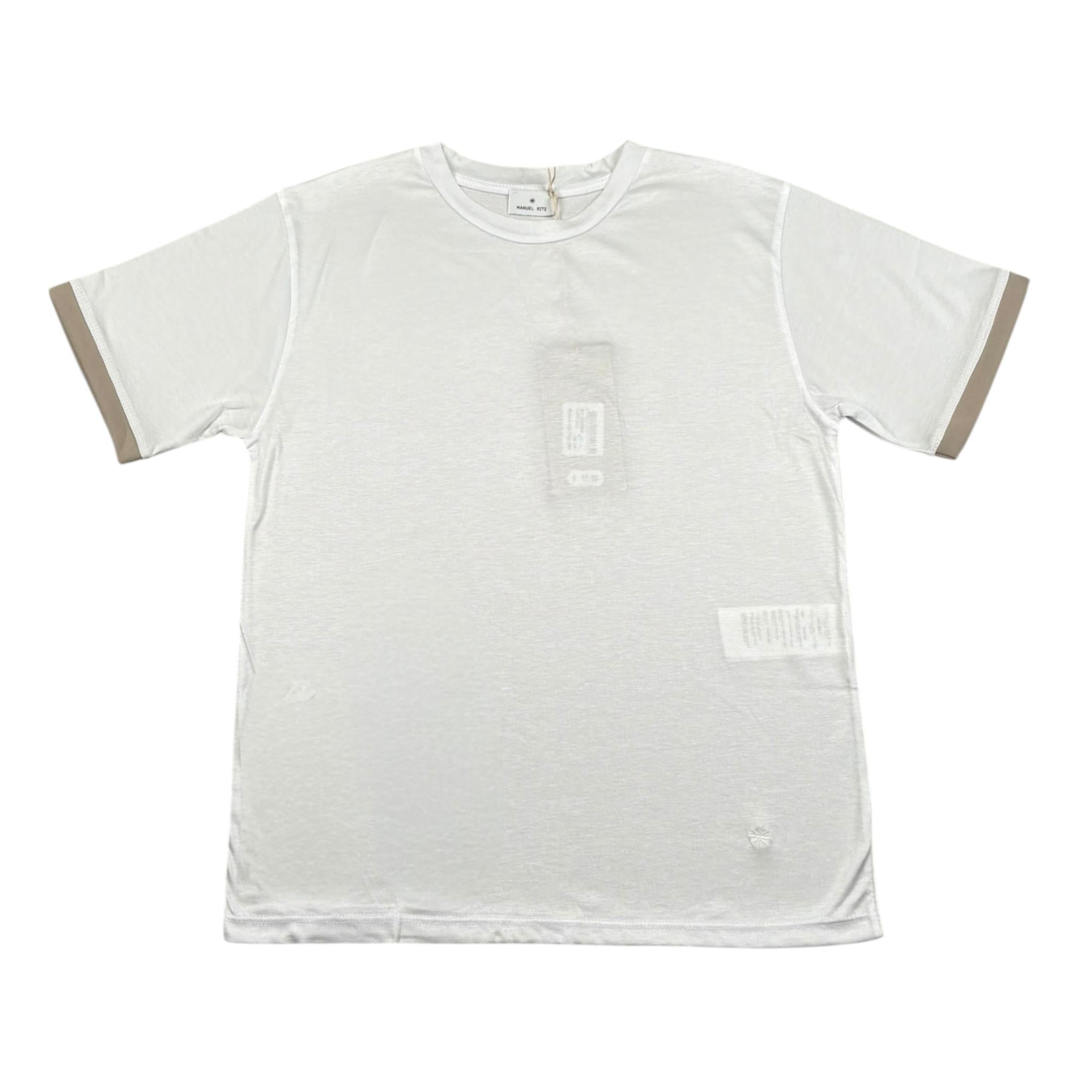 Manuel Ritz T-Shirt Girocollo Tinta Unita per Bambino MR2895XX BIANCO MANUEL RITZ 