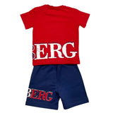 Iceberg Complete T-Shirt-Bermuda Two-Tone Red/Blue For Newborn