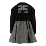 ELISABETTA FRANCHI abito giromanica tinta unita con felpa Nero/grigio per Bambina EFAB54 NERO/GRIGIO ELISABETTA FRANCHI 