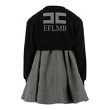 ELISABETTA FRANCHI abito giromanica tinta unita con felpa Nero/grigio per Bambina EFAB54 NERO/GRIGIO ELISABETTA FRANCHI 