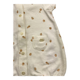 Tartine Et Chocolat Plain Cream Half Sleeve Romper For Newborn