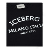 ICEBERG shirt tinta unita con stampa in contrasto Nero per Bambino TSICE5329JOXX NERO ICEBERG 
