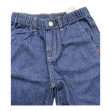 Cesare Paciotti Solid Color Denim Bermuda Shorts with Elastic Waistband Blue for Boys