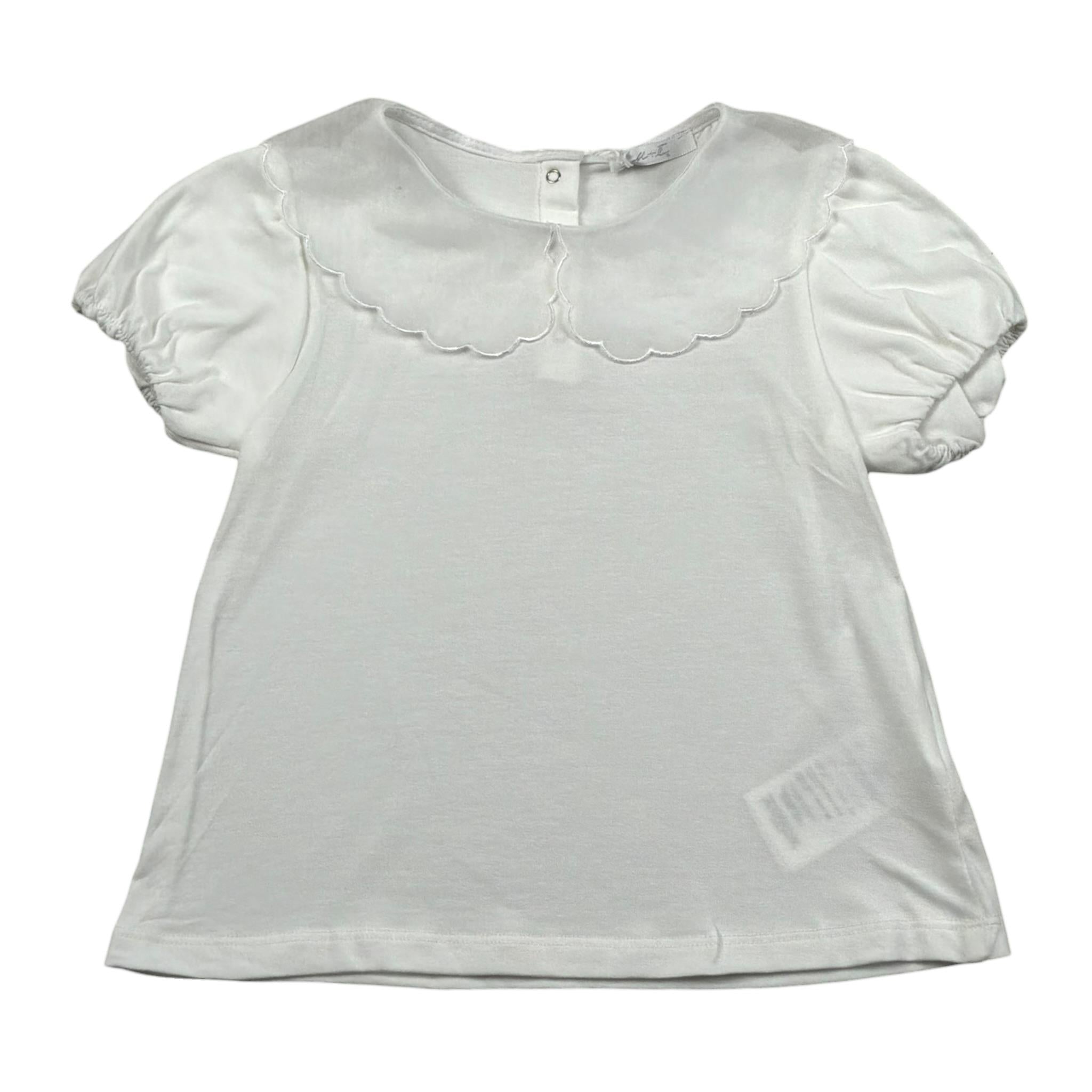 M+E' T-Shirt Tinta Unita con Colletto per Neonata UE1773NXX BIANCO M+E' 