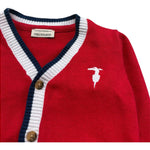 Trussardi Cardigan Tinta Unita Scollo A V per Neonato TIP26007CD ROSSO TRUSSARDI 
