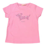 Liu Jo T-Shirt Girocollo Tinta Unita con Brillantini per Neonata KA5021N ROSA LIU JO 
