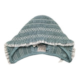 Paz Rodriguez Plain Hat With Light Blue Embroidery For Baby Girl
