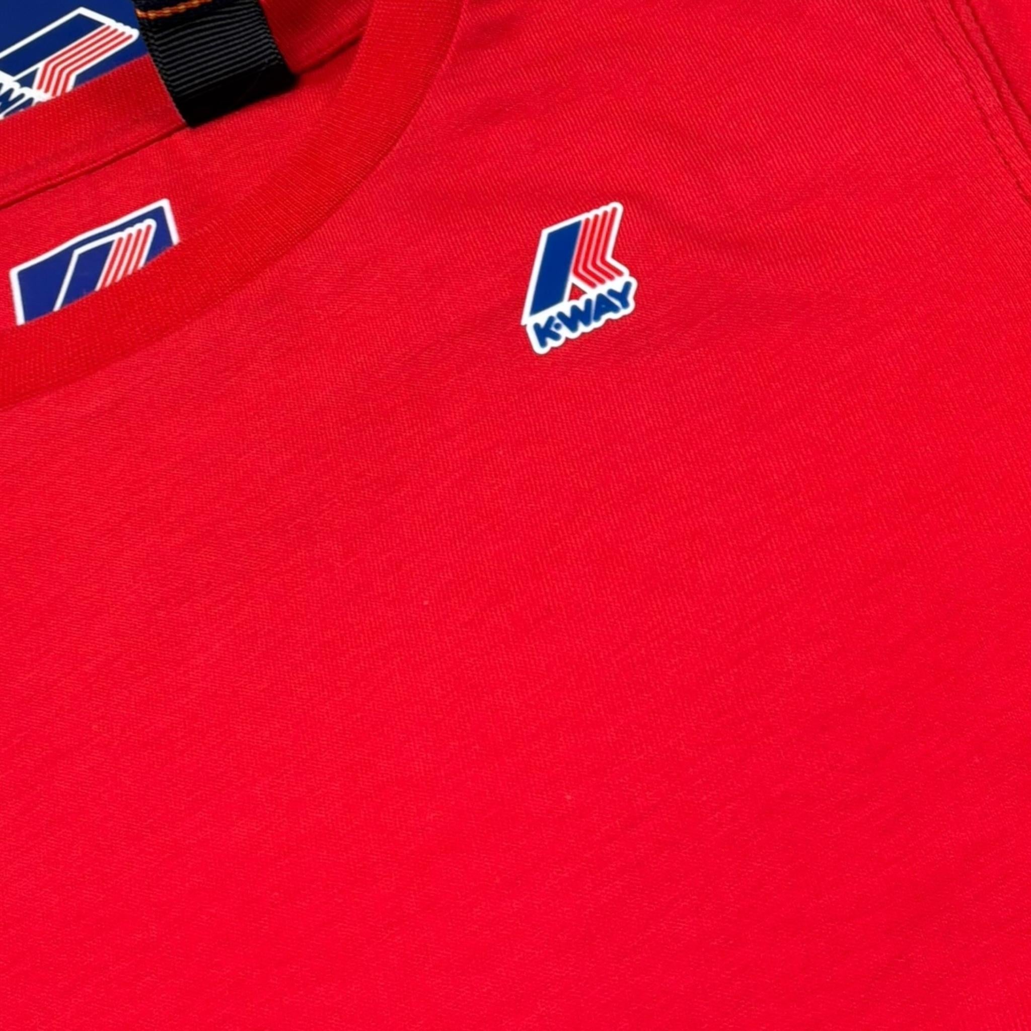 K-Way T-Shirt Girocollo Tinta Unita con Stampa per Bambino K7133YW ROSSO K-WAY 