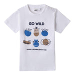 I Do T-Shirt Girocollo Tinta Unita con Stampa per Bambino 4B466 BIANCO I DO 