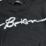 I'M Brian Maglia Girocollo Tinta Unita con Stampa per Bambino MA2622J NERO I'M BRIAN 