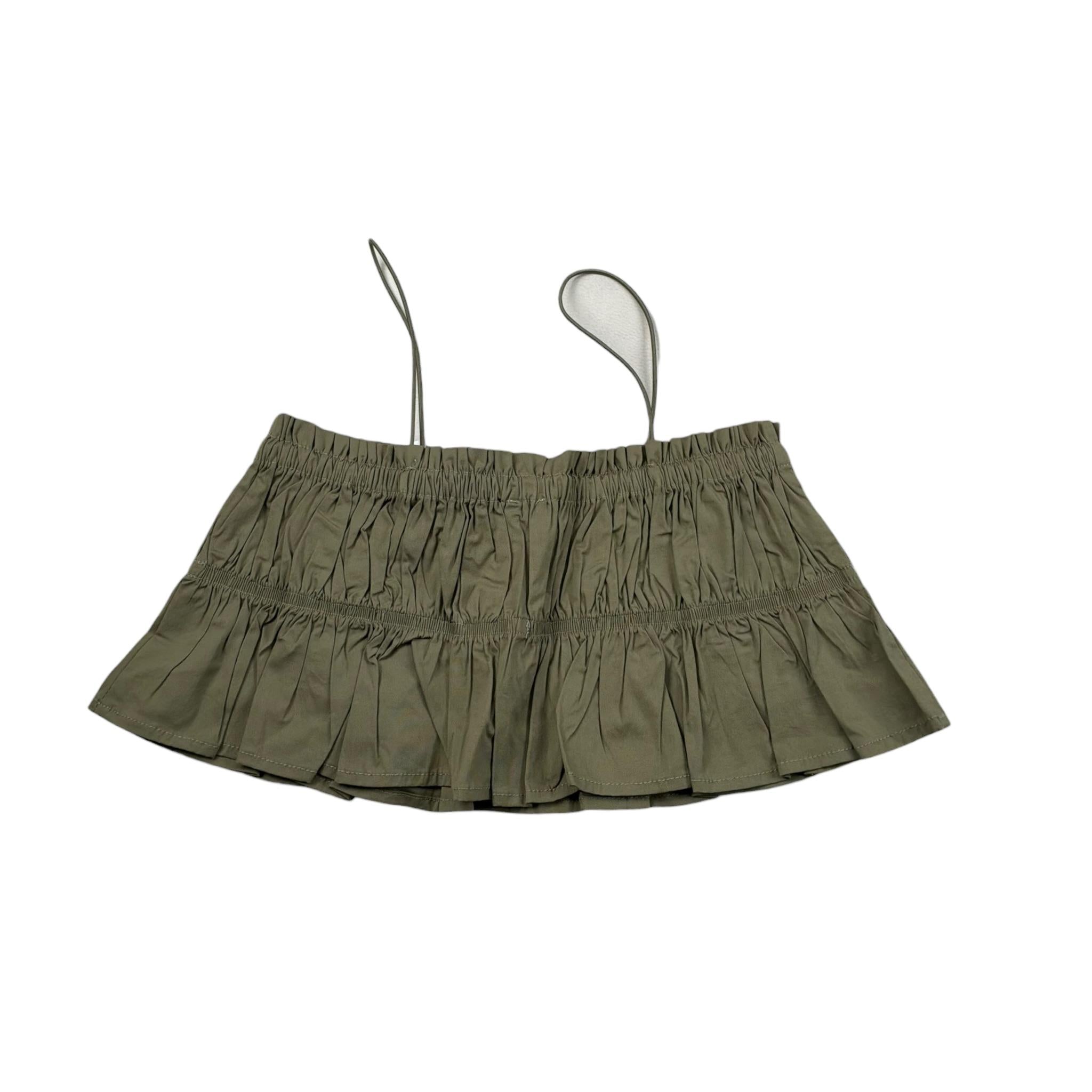 Gaia Top Tinta Unita con Bretelle per Bambina G3147 VERDE GAIA 