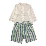 Barcellino Complete 2 Piece Shirt-Bermuda White For Newborn