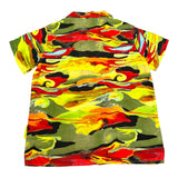 4Giveness Multicolor Half Sleeve Shirt With Yellow Print For Boys