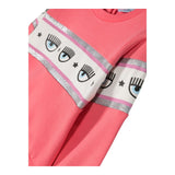 Chiara Ferragni Solid Color Crewneck Sweatshirt With Strawberry Print For Baby Girl