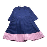 MIMISOL abito bicolore girocollo con fiocco Blu per Bambina MFAB609 BLU MIMISOL 