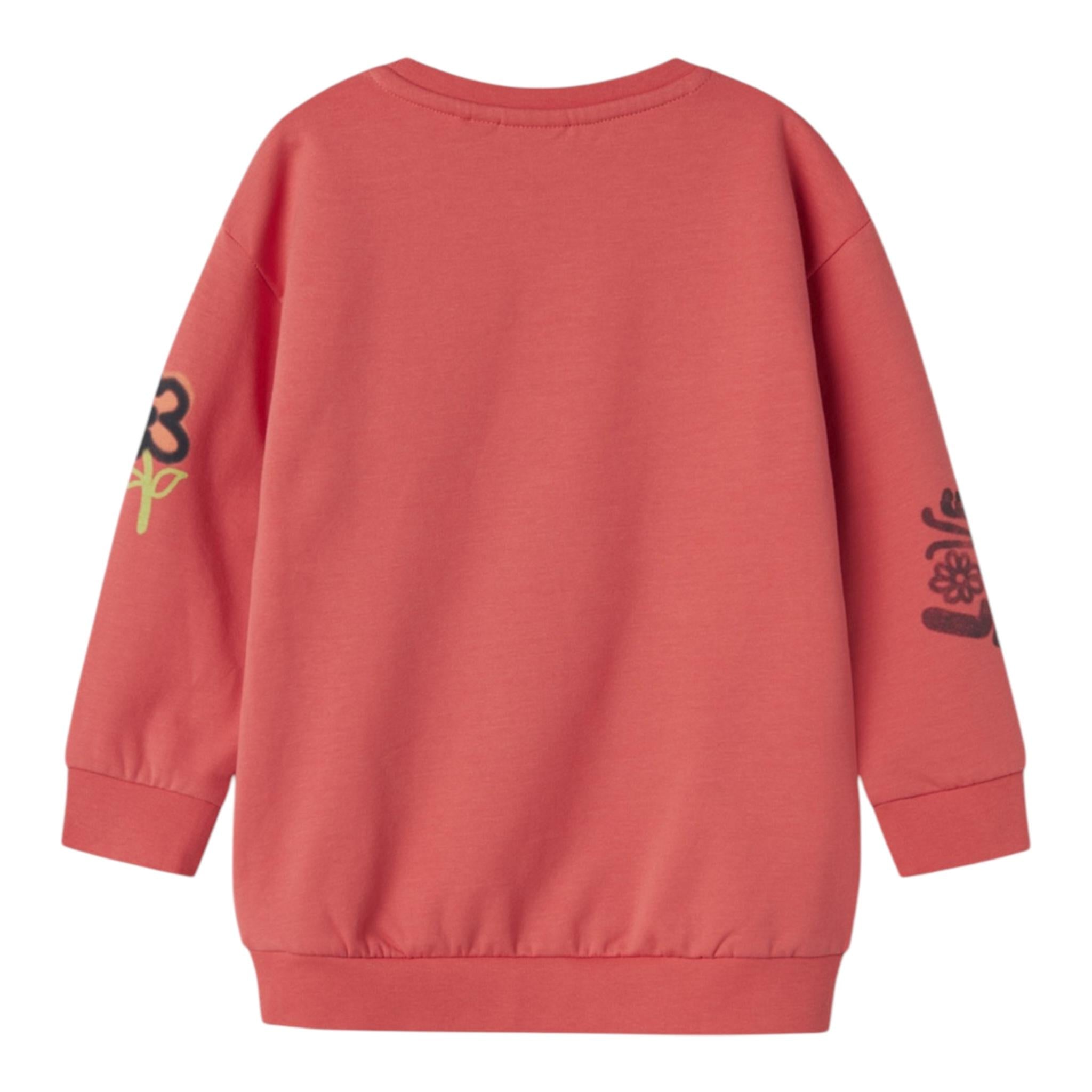 NAME IT abito tinta unita modello felpa con stampa Salmone per Neonata 132330433N SALMONE NAME IT 