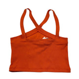 Mariuccia Orange Ribbed Solid Color Top for Girls