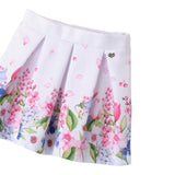 Sarabanda Gonna Tinta Unita con Fantasia per Neonata 08325 BIANCO SARABANDA 