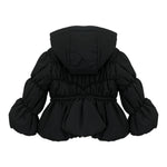 ELISABETTA FRANCHI giubbino tinta unita con cappuccio e logo Nero per Neonata EGGB034 NERO ELISABETTA FRANCHI 
