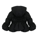 ELISABETTA FRANCHI giubbino tinta unita con cappuccio e logo Nero per Neonata EGGB034 NERO ELISABETTA FRANCHI 