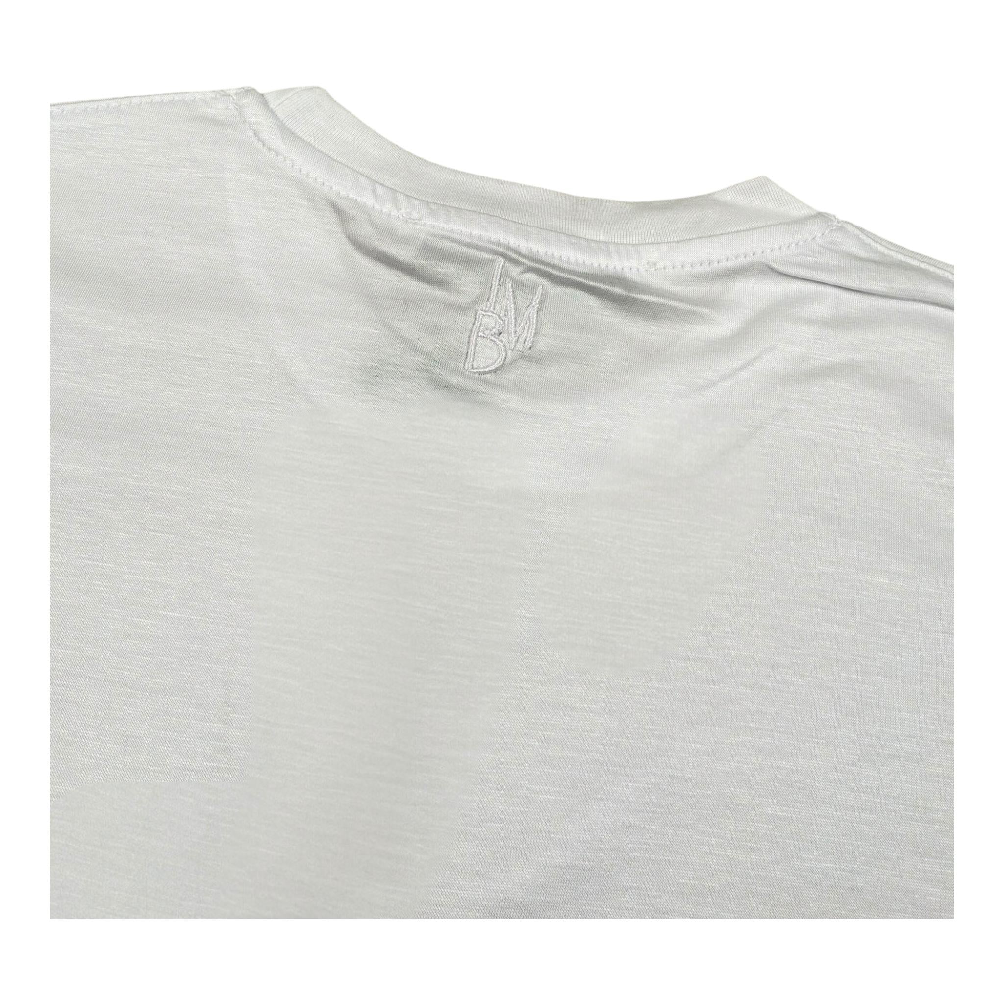 I'M Brian T-Shirt Girocollo Tinta Unita con Logo per Bambino TS3345J BIANCO I'M BRIAN 