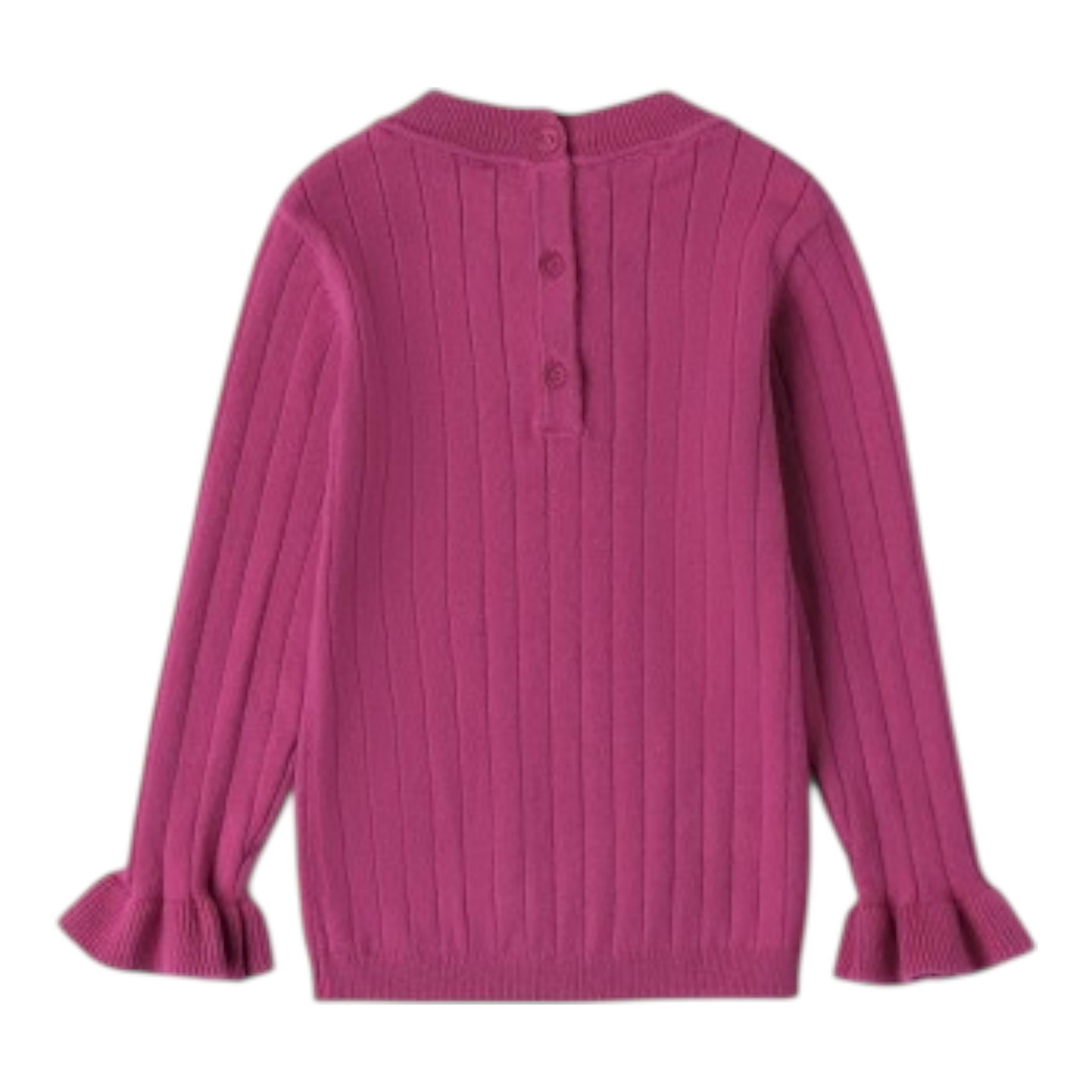 SARABANDA maglia girocollo tinta unita Glicine per Neonata 0A297 GLICINE SARABANDA 