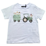 Monnalisa T-Shirt Girocollo Tinta Unita con Stampa per Bambino 28E602 BIANCO MONNALISA 
