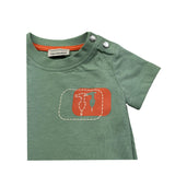 Trussardi T-Shirt Girocollo Tinta Unita con Logo per Neonato TIP26049TS VERDE TRUSSARDI 