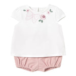Mayoral Completo 2 Pezzi Canotta-Culotte per Neonata 1663 BIANCO/ROSA MAYORAL 