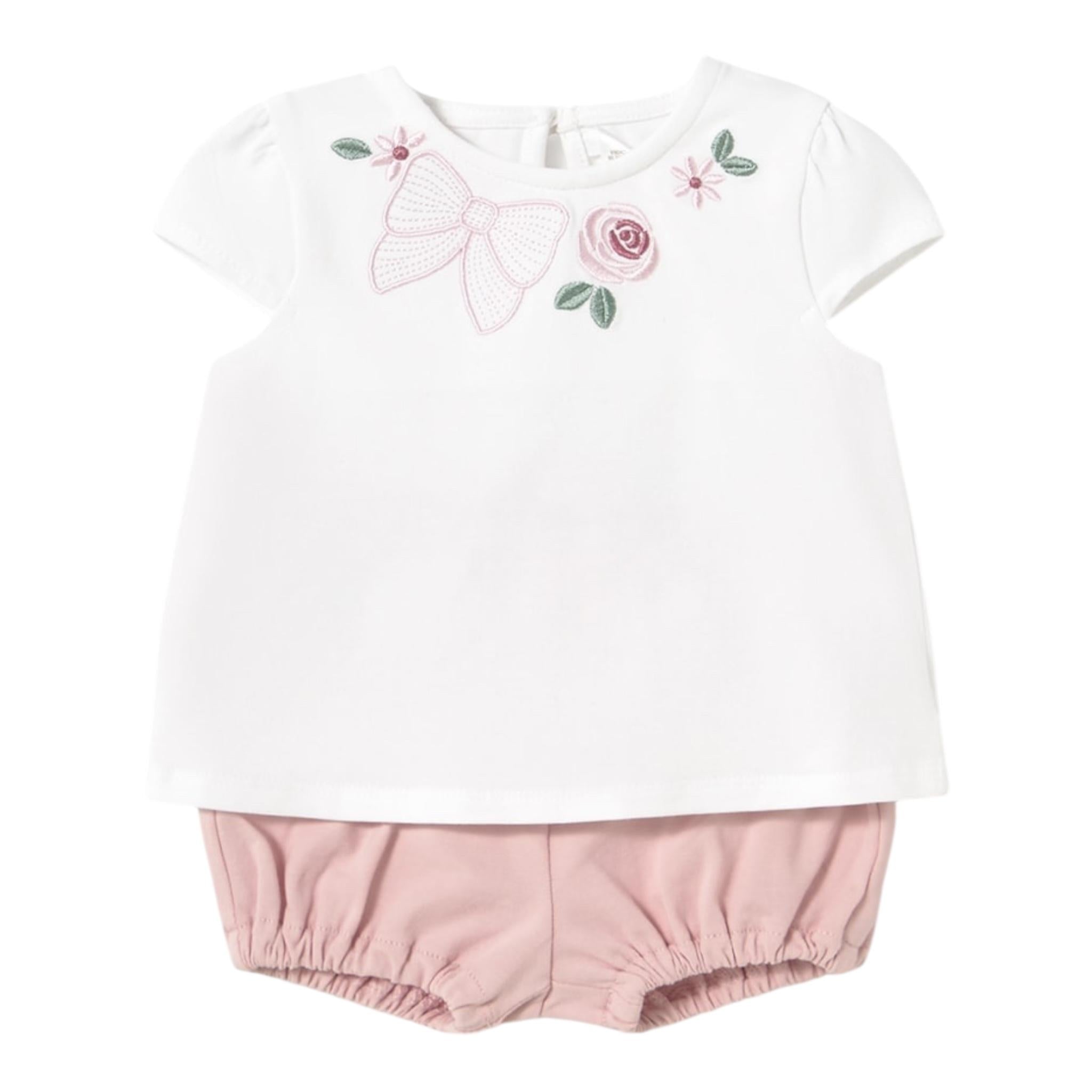 Mayoral Completo 2 Pezzi Canotta-Culotte per Neonata 1663 BIANCO/ROSA MAYORAL 