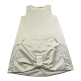 Illiana Solid Color Sleeveless Dress With White Bow For Girls