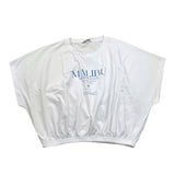 Manila Grace T-Shirt Girocollo Tinta Unita con Stampa per Bambina 176TMJS25 BIANCO MANILA GRACE 