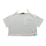 Please Top Mezza Manica Tinta Unita per Bambina MBG3030G72 BIANCO PLEASE 
