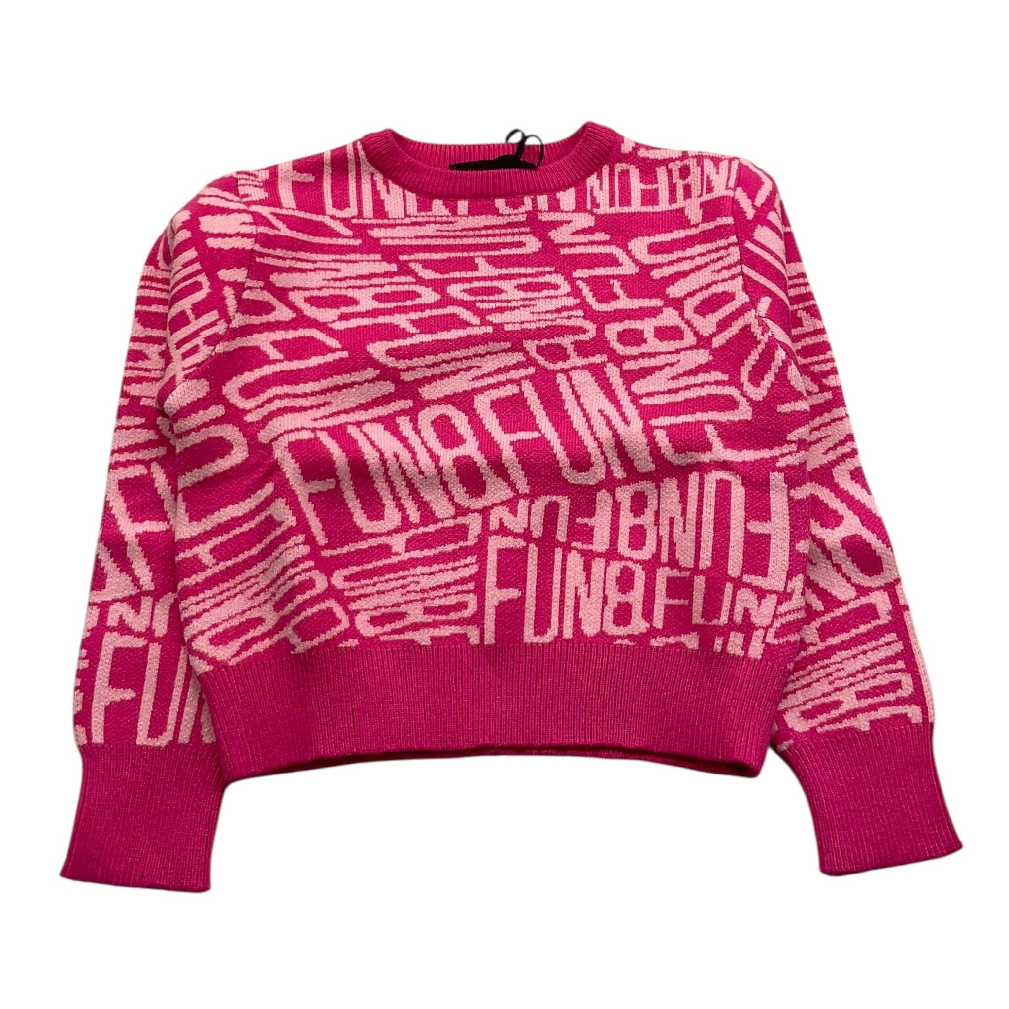 FUN & FUN maglia girocollo tinta unita con stampe in contrasto Fuxia per Neonata FNBSW15587NX FUXIA FUN & FUN 