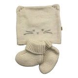 TEDDY E MINOU set cappello-babbucce tinta unita Panna per Neonato I24AC026EM634 PANNA TEDDY E MINOU 