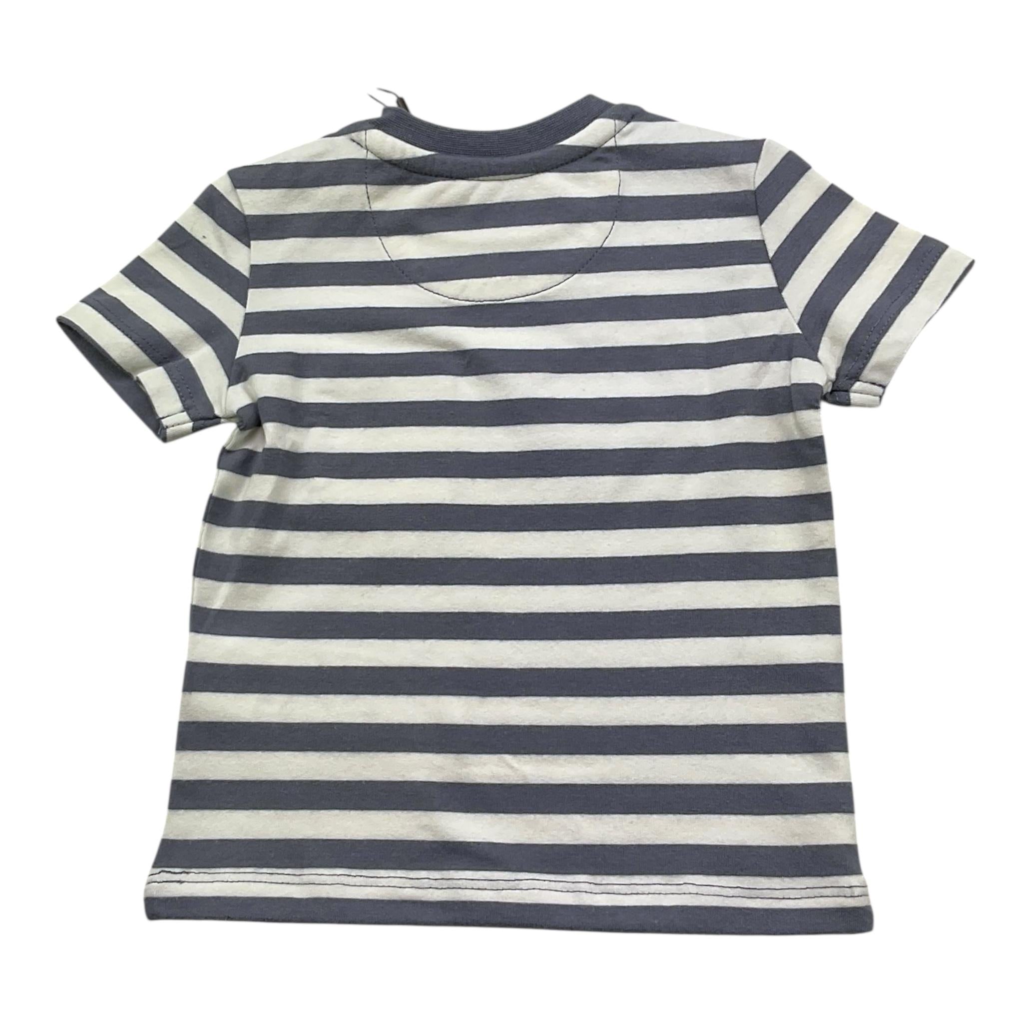 Calvin Klein T-Shirt Girocollo Tinta Unita con Fantasia A Righe per Neonato IN0IN02950 BIANCO CALVIN KLEIN 