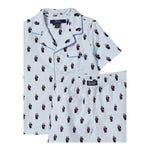 Ralph Lauren Completo 2 Pezzi T-Shirt-Bermuda Bicolore per Bambino 9P0139 BIANCO/AZZURRO RALPH LAUREN 