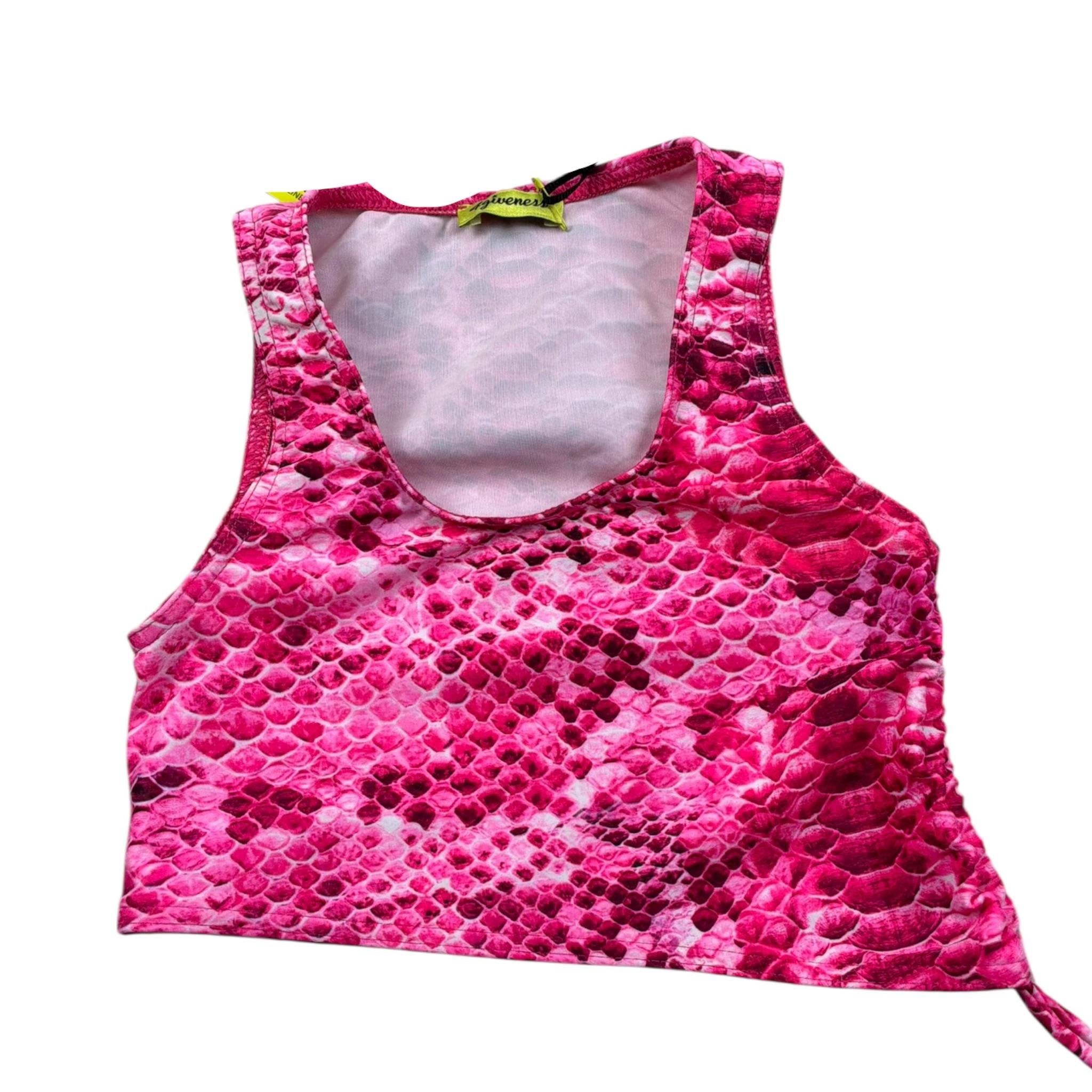 4Giveness Top Tinta Unita con Fantasia per Bambina FGCG3870 FUXIA 4GIVENESS 