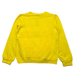 Gaelle Solid Color Crewneck Sweatshirt With Yellow Print For Girls