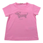 Liu Jo T-Shirt Girocollo Tinta Unita con Brillantini per Neonata KA5021XX ROSA LIU JO 