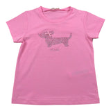 Liu Jo T-Shirt Girocollo Tinta Unita con Brillantini per Neonata KA5021XX ROSA LIU JO 