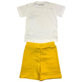 Cesare Paciotti 2 Piece Set T-Shirt-Bermuda Two-Tone White/Yellow For Newborns