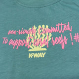 K-Way T-Shirt Girocollo Tinta Unita con Stampa per Bambina K2151PW VERDE K-WAY 