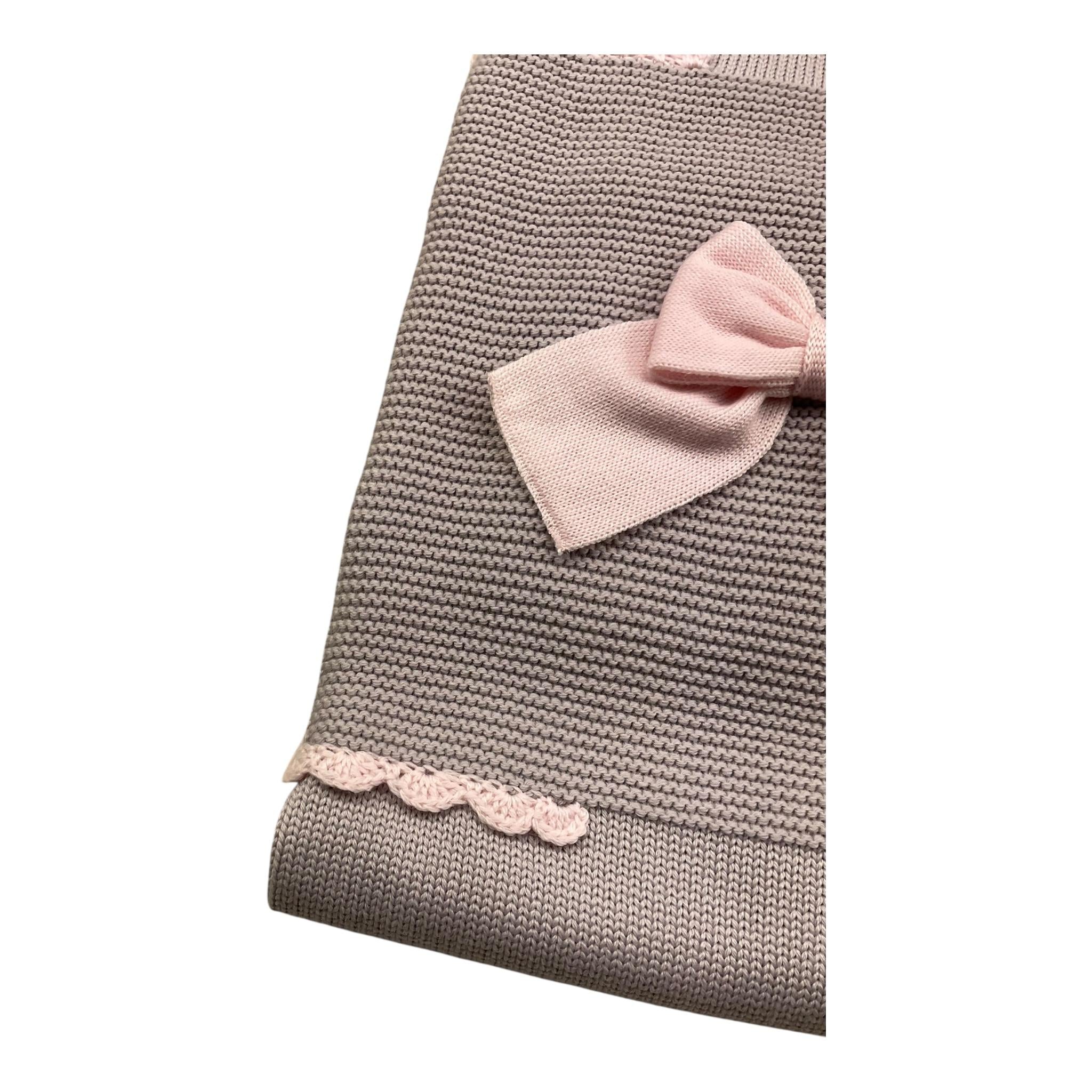 BABY LORD coperta tinta unita con ricami Sabbia per Neonata 104CC SABBIA BABY LORD 